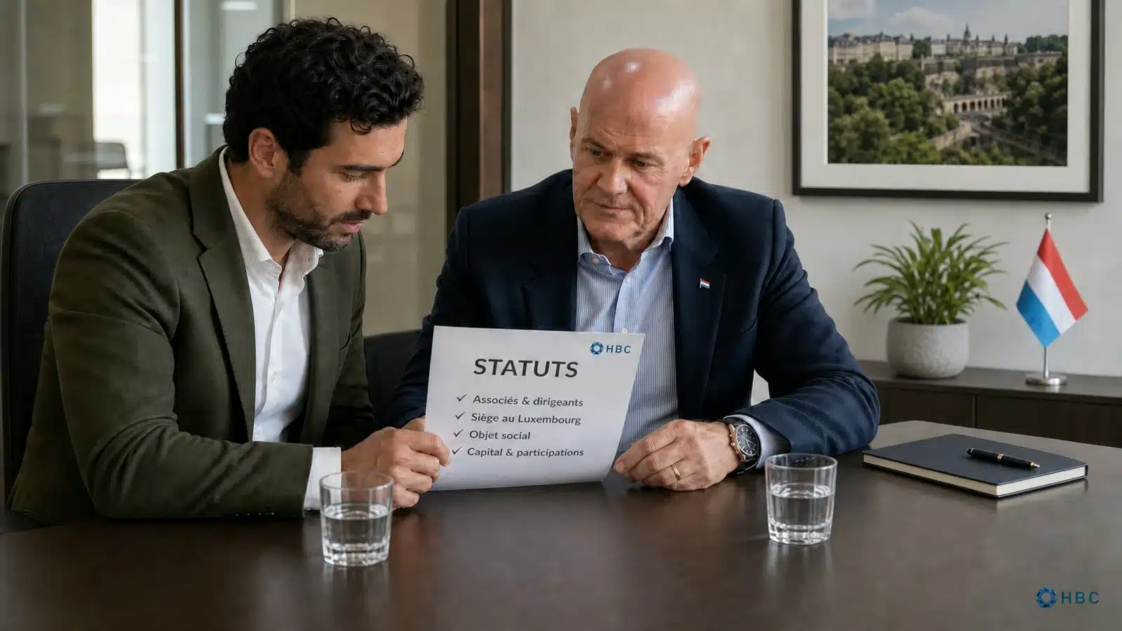 Rédaction des statuts d'une société au Luxembourg avec un conseiller HBC Group