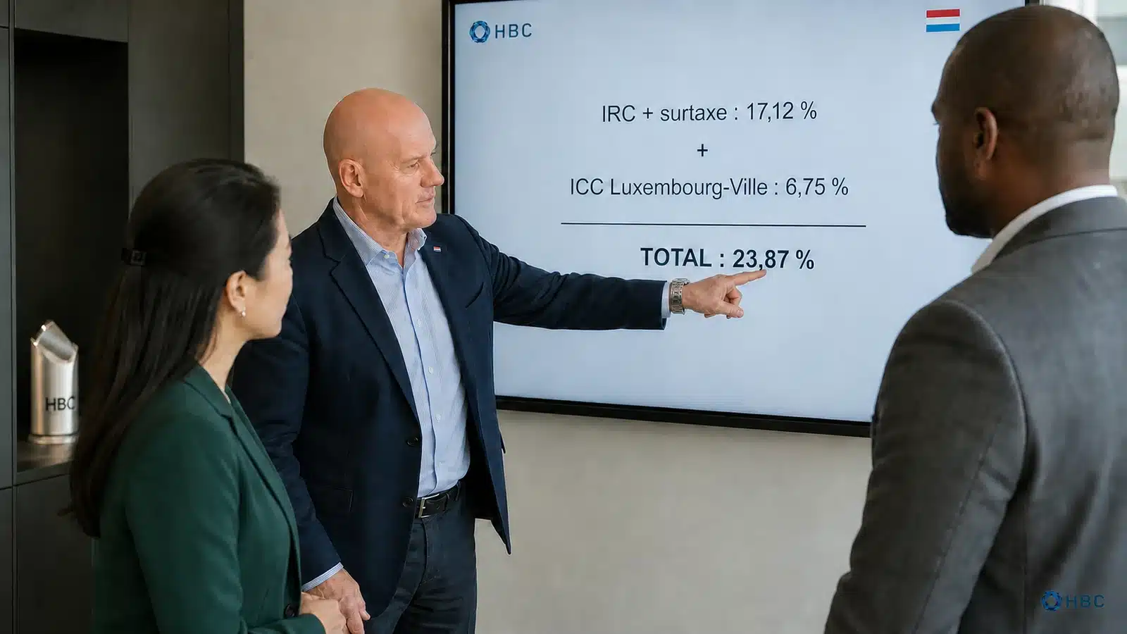 Calcul de la charge fiscale globale d'une société à Luxembourg-Ville
